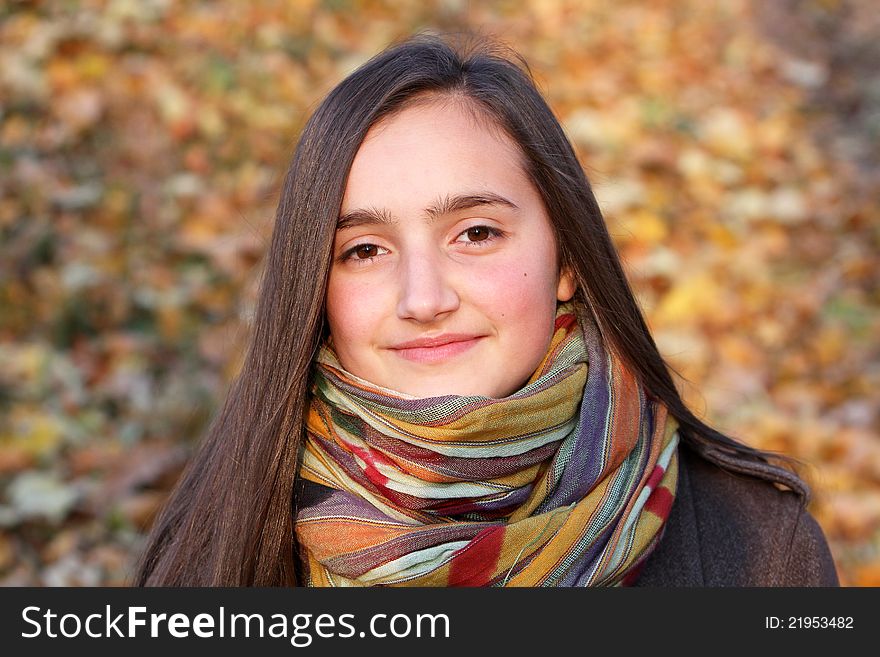 Portrait Of Beautiful Young Teenage Girl