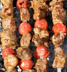 Shashlik On Fire Stock Images Shashlik On Fire Stock Images