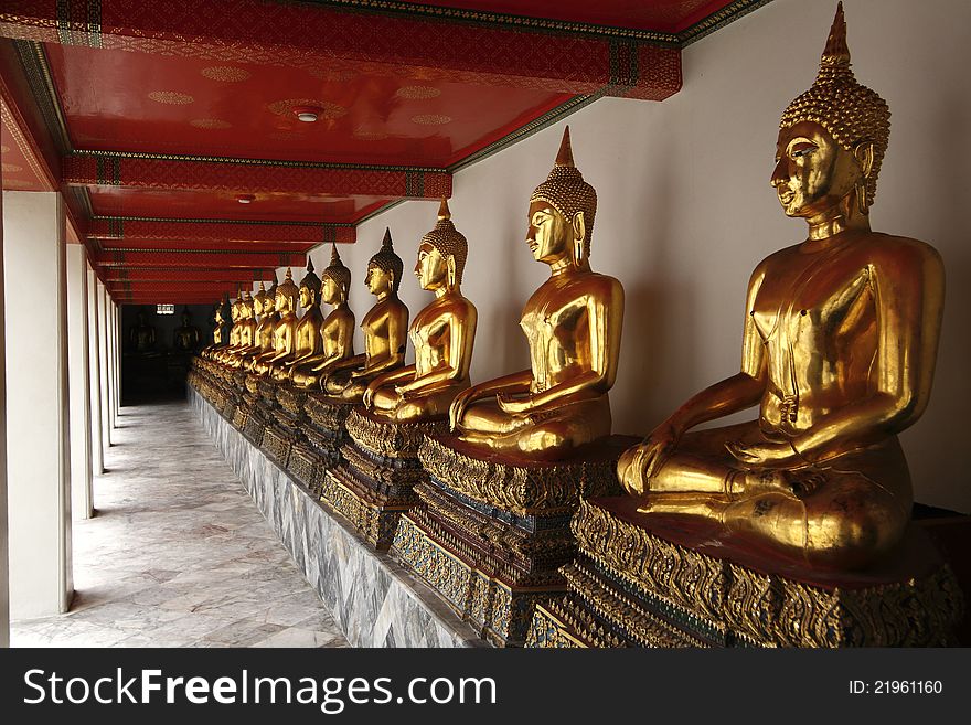 Buddha statues at the temple.