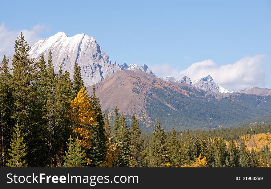 Fall colors abound in the Canadian Rocky Mountains near Kananaskis Village. Fall colors abound in the Canadian Rocky Mountains near Kananaskis Village.