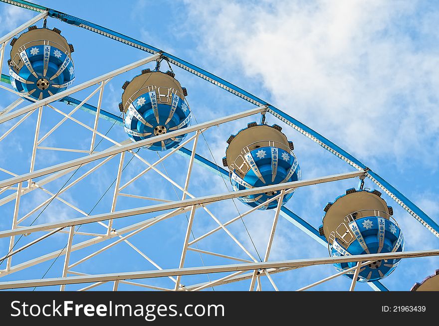 Ferris wheel on a Christmas fair in Nicosia, Cyprus. Ferris wheel on a Christmas fair in Nicosia, Cyprus