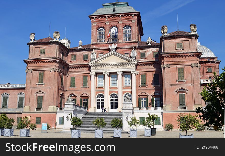 Facade of Racconigi castle