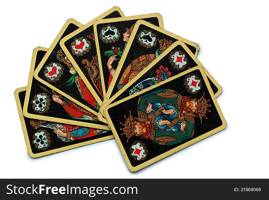 Playing cards. Isolated on white background. Playing cards. Isolated on white background.