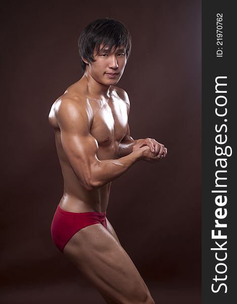 Korean male model in studio. Korean male model in studio