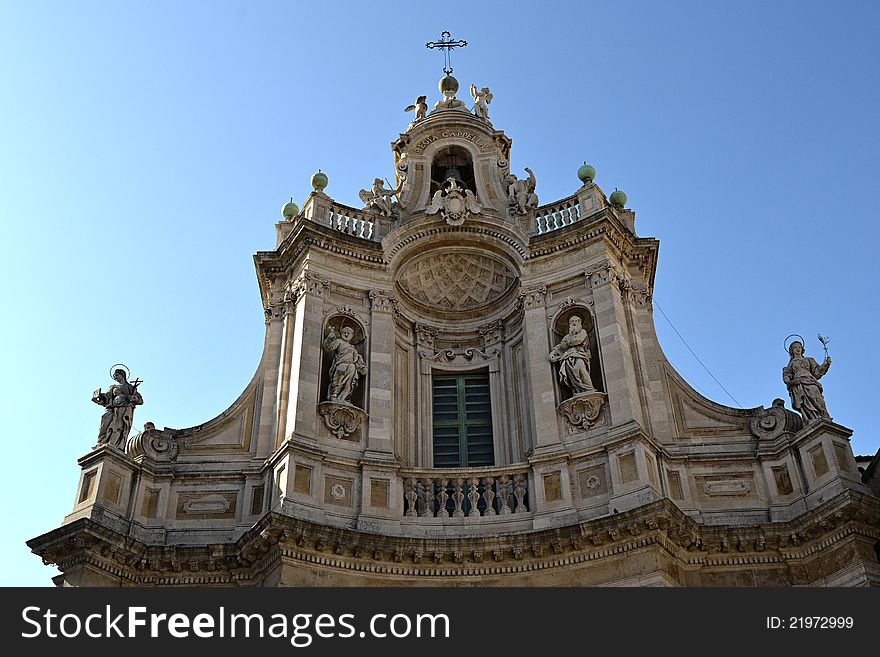 Beautiful baroque church in the city of Catania. Beautiful baroque church in the city of Catania