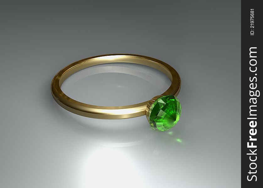 Wonderful and rich emerald ring. Wonderful and rich emerald ring