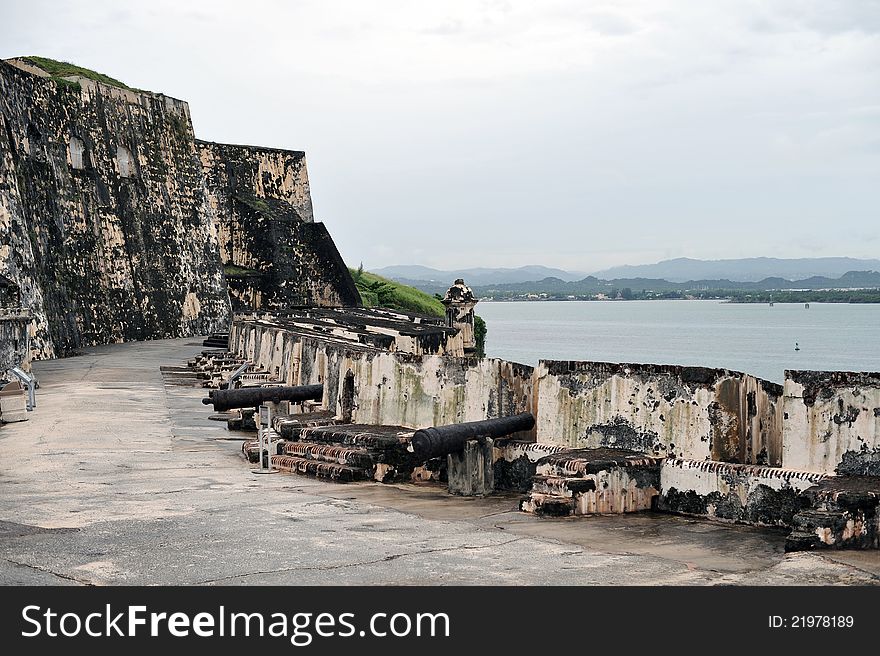 Outer section of the fort at Old San Juan, Puerto Rico. Outer section of the fort at Old San Juan, Puerto Rico