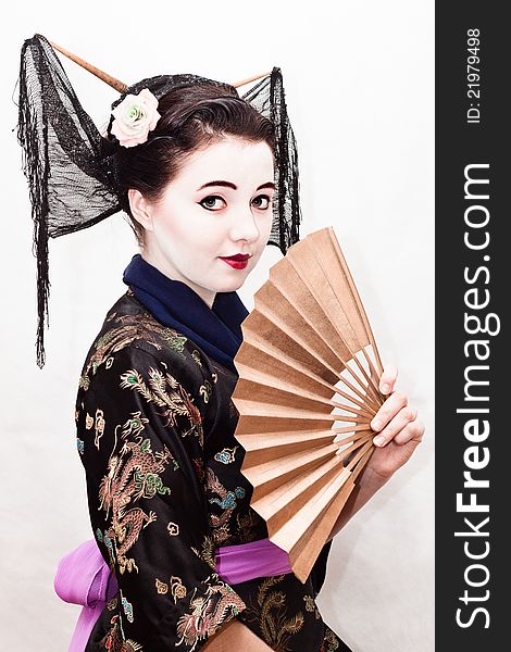 Stylized picture of a geisha