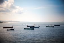 Boats In Bule Ocean Stock Image Boats In Bule Ocean Stock Image