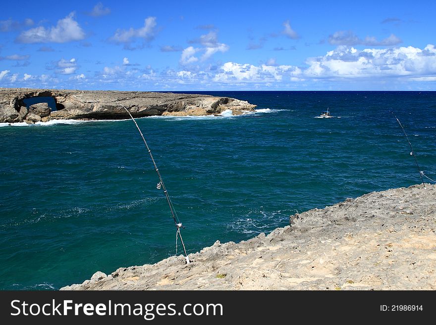 Fishing Laie Point, Oahu, Hawaii