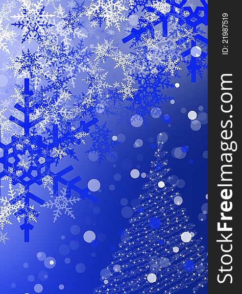 White & Blue color Christmas background, illustration. White & Blue color Christmas background, illustration