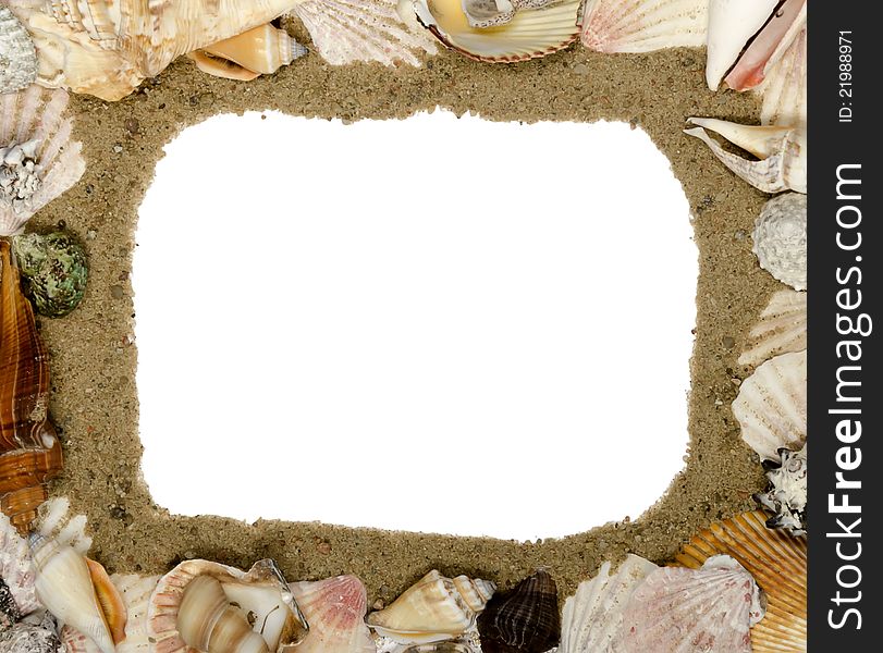 Frame made of shells