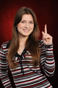 Woman Representing Something Stock Photo Woman Representing Something Stock Photo