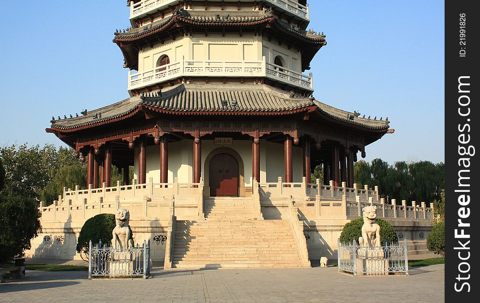 This is a Chinese pagoda photo.