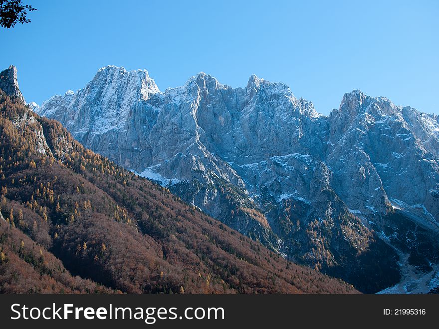 Alpine mountain in Slovenia. Kranjska gora. Alpine mountain in Slovenia. Kranjska gora.