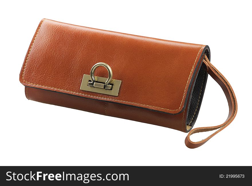 Nice cute and pretty brown leather wallet. Nice cute and pretty brown leather wallet