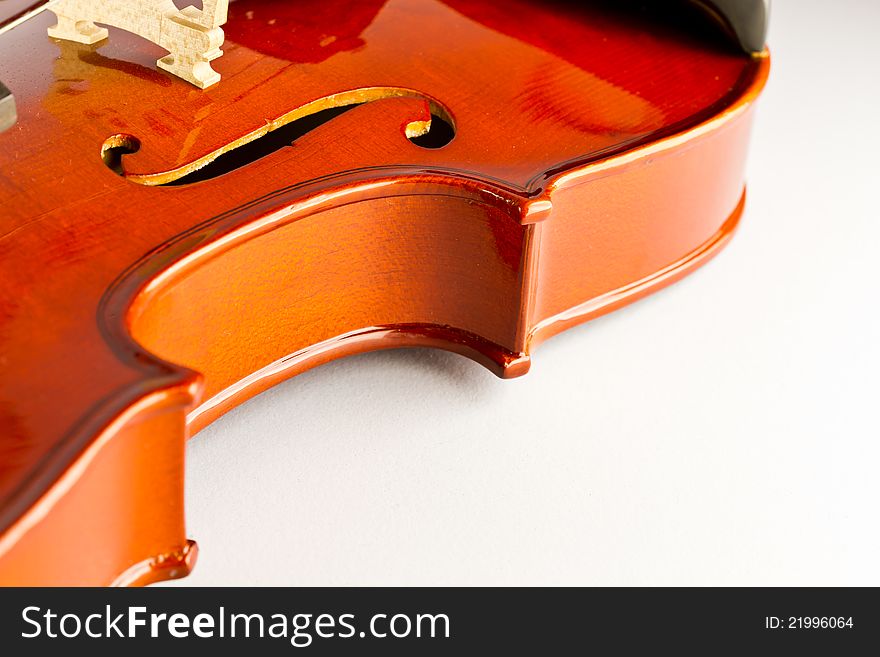 Close-up Violin On White Background