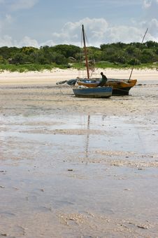 Two Stranded Fishing Boats Stock Image Two Stranded Fishing Boats Stock Image