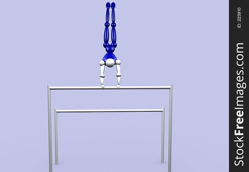 Athlet On Parallel Bars