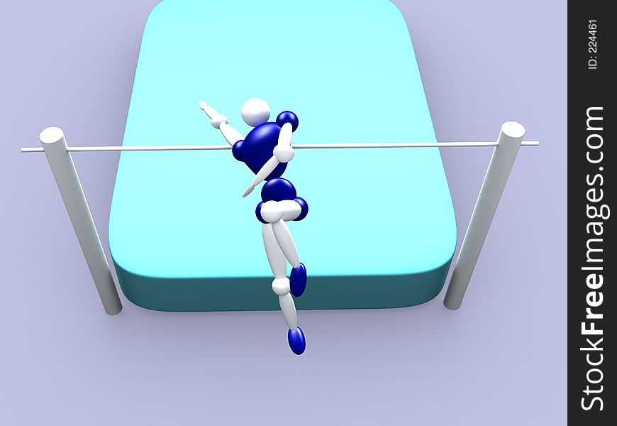 3d High jumper. 3d High jumper