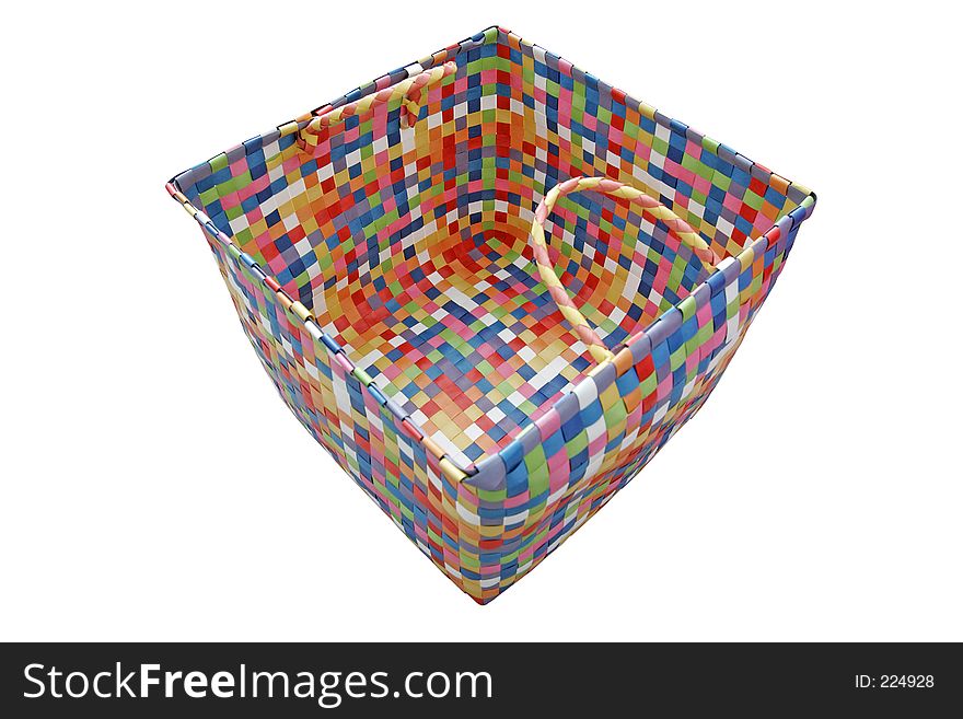 Colorful basket with clipping path