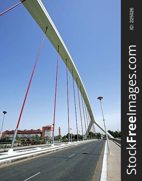 Abstract, Modern Bridge In Seville, Southern Spain