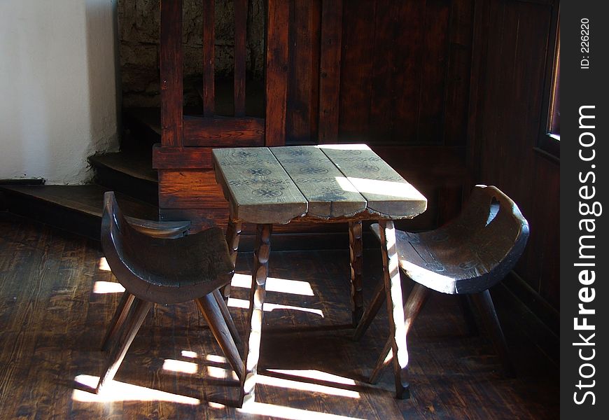 Ancient Chairs and table