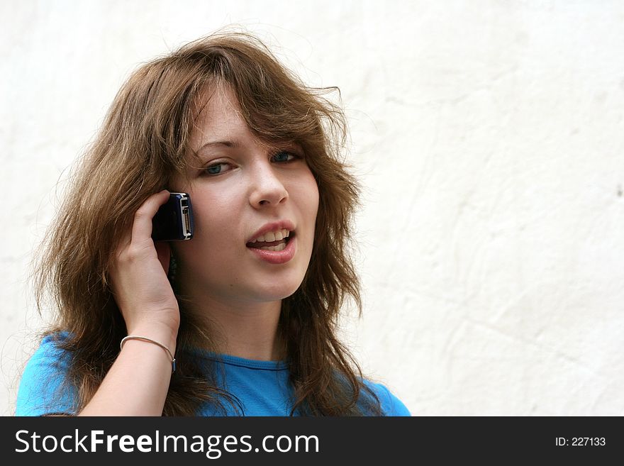 Teenage girl on the phone
