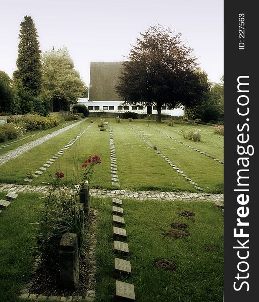 Shot of a soldier cemetery