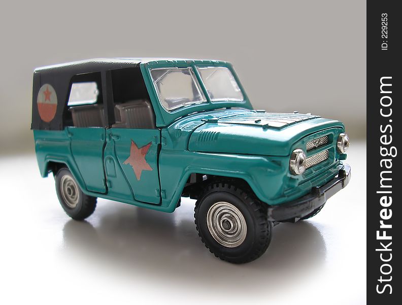 Old Soviet Union Model Car. Hobby, Collection. Isolated Object