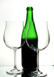 Two Wine Glasses With Red Wine Stock Image Two Wine Glasses With Red Wine Stock Image