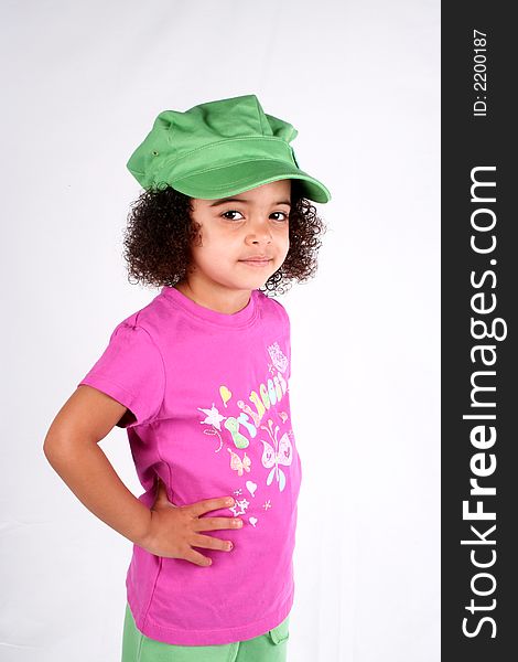 Girl In Green Hat