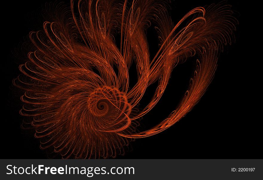 Beautiful black background with spiral image flowing on it. Beautiful black background with spiral image flowing on it