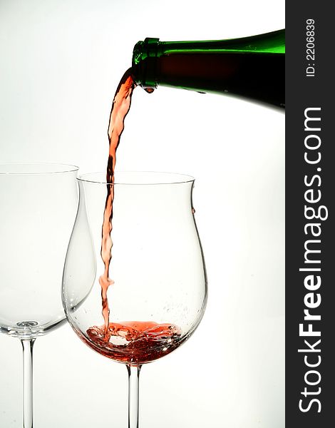 Red wine glass alcohol background beverage