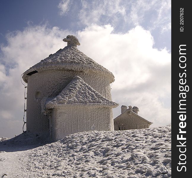 Way to Snezka mountain under snow