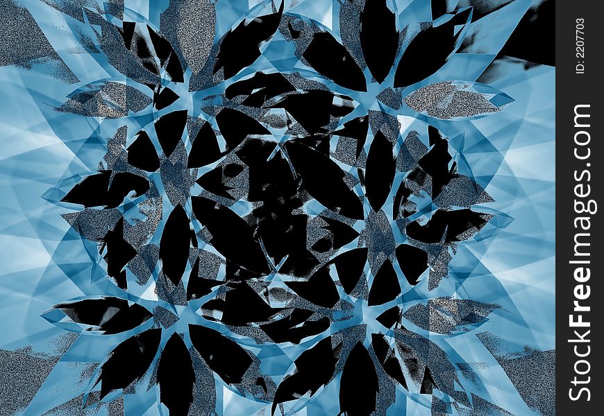 Dark flowers on the dark blue background. Illustration made on computer. Dark flowers on the dark blue background. Illustration made on computer.