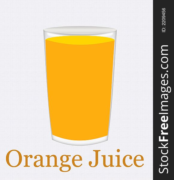 A glass of bright yellow orange juice abstract