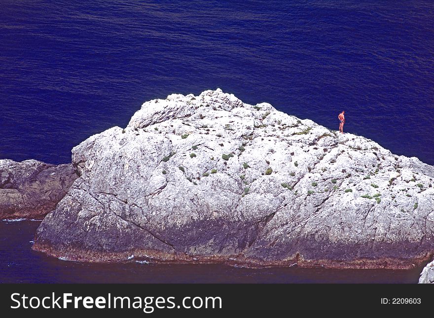 Rest at the sea, lonely having rest, summer. Rest at the sea, lonely having rest, summer