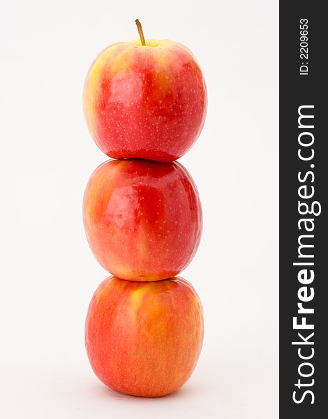 Stack of Pink Lady apples