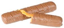 Chocolate Bars With Caramel Stock Photography