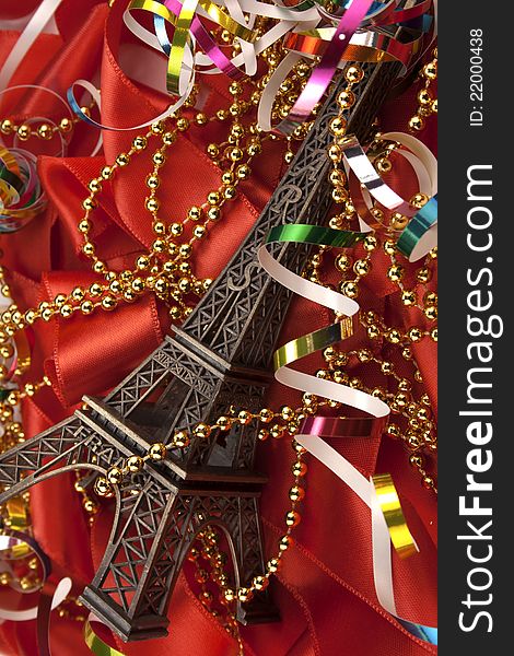 Christmas card with Tour d'Eiffel