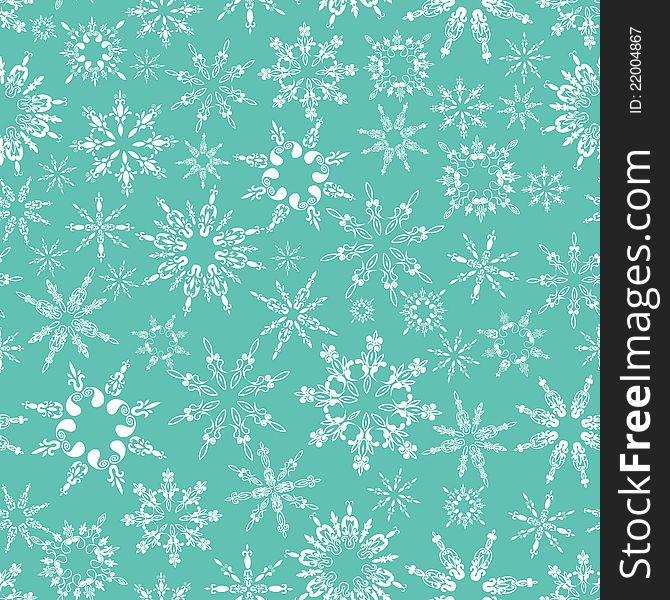 Seamless pattern with snowflakes