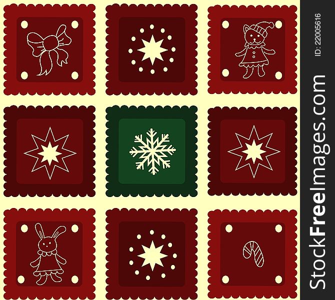 Seamless New Years pattern