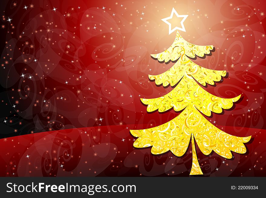 Graphic illustration of Christmas Tree