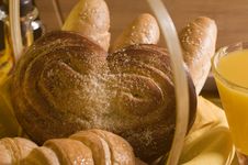 Bread Food In A Basket Stock Photography Bread Food In A Basket Stock Photography