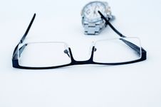 Glasses And Watch Royalty Free Stock Images Glasses And Watch Royalty Free Stock Images