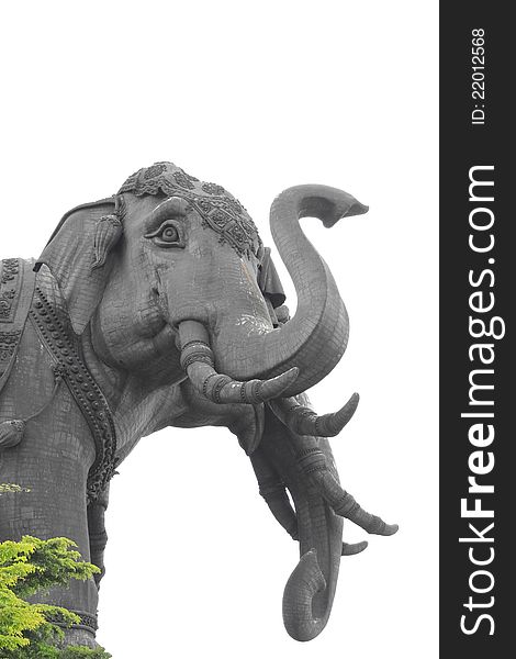 Three Headed Elephant Statue.