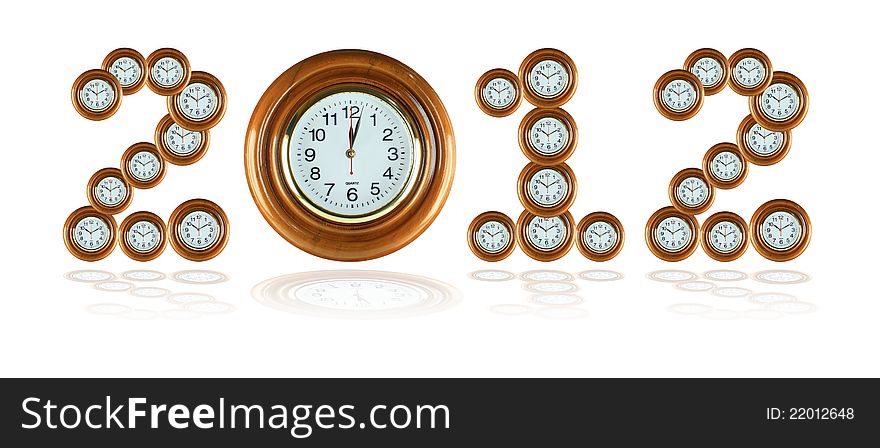 Mixed pattern for numbers 2012 by made from wall clock wood style. 2012 new year. Mixed pattern for numbers 2012 by made from wall clock wood style. 2012 new year.