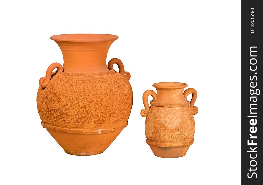 Brown clay pottery