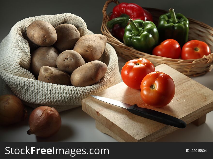 Fresh food ingredients for cooking. Fresh food ingredients for cooking